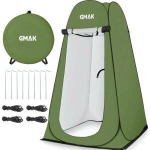 GMAK 팝업 프라이버시 샤워 텐트, 휴대용 비치 드레싱 탈의실 UV/비 야외 쉼터 캠핑 하이킹 해변 피크닉 낚시를 위한 샤워실 화장실 쉼터, 그린