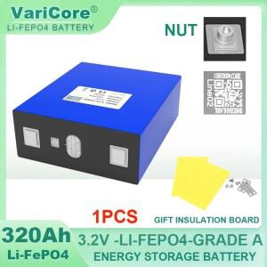1pcs 3.2V 320Ah Lifepo4 충전식 배터리 리튬 철 인산염 여행 태양 광 RV 캠핑카 셀 12v 24v 등급 A