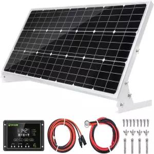 가정용 RV 보트용 탑솔라 100W 12V 태양광 패널 키트 배터리 충전기 100와트 12볼트 오프 그리드 시스템