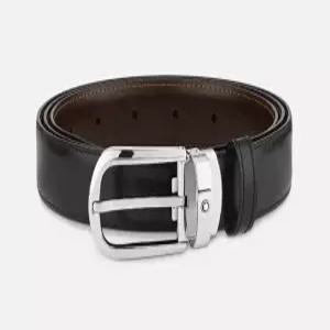 몽블랑 홀스슈 버클 30mm 리버시블 레더 벨트 블랙 브라운 114412