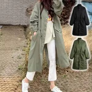 [하프클럽/]여성 캐주얼 롱야상 점퍼 1P 간절기 하프넥 아우터