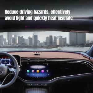 메르세데스 벤츠 E 클래스 E300L E260L 2024 대시보드 선쉐이드 매트 눈부심 방지 UV 보호 센터 콘솔 커버