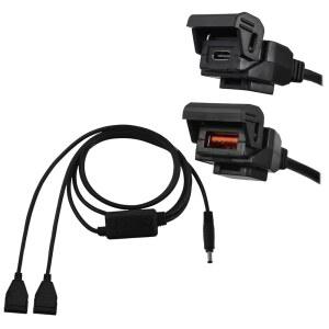 코미네 KOMINE 바이크용 그로브 EK 214 USB type C PD & QC3 0 파워 서플라이 블랙