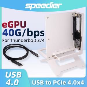 eGPU UT4G BK7 BK8 외장 도킹 스테이션 (썬더볼트 4 3 USB - PCIe 4.0 X16 어댑터, NUC ITX STX 노트북 스