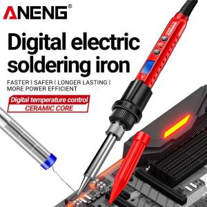 ANENG 60W 전기 납땜 인두 가용 온도 조절 가능 SL106 EU/220V 용접 DIY 수리 도구용