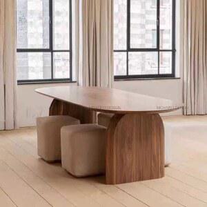 우드슬랩 업소용 원목 스타일 120x60x75cm 의자 스타일 1 스타일 식탁 스타일 의자 의자 다이닝 싱글 타원형 카페 테이블 의자