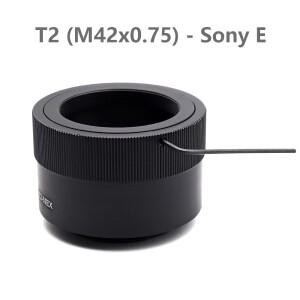 T2-NEX T2 - T(M42x0.75) 렌즈 망원경 및 SONY호환 E 마운트 카메라용 FE 어댑터 링 NEX A7 A9 A6000 ZV-E