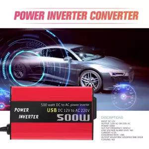 500W DC에서 AC 전력 변환기 DC 12V 220V 110V AC 자동차 인버터 자동 변압기 듀얼 USB 차량용 충전기 어댑