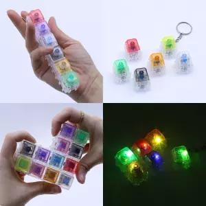 LED 6구 투명 키캡키링 만들기 DIY 세트 키보드 클리커 클릭커 딸깍이 커스텀 열쇠고리