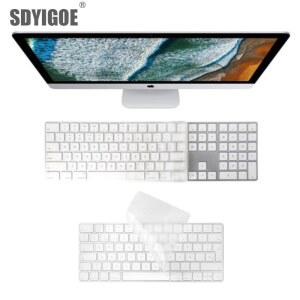 IMac A1314 A1644 A1843 A1243 용 키보드 커버 Apple G6 무선 블루투스 매직 숫자 실리콘 EU 미국 영국 보호기 스킨