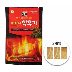 파이어깍두기 3개입 (1봉) 국산 착화제 착화제 착화탄 번개탄 캠핑숯 장작