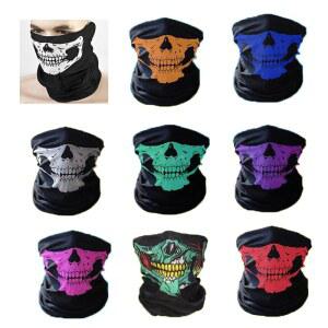 호환 Bandanas 방풍 해골 해골 스카프 목 반 따뜻한 얼굴 마스크 야외 스포츠 사이클링 등산 하이킹을위한 유령 스카프