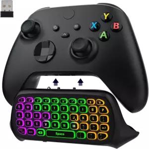Xbox One 컨트롤러용 MoKo RGB 백라이트 키보드 Series X/S 2.4G 수신기 포함 무선 채팅패드 키패드