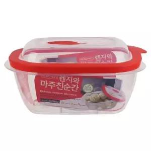 렌지와 마주친순간 렌지 용기 직사각 찐핑크 1450ml