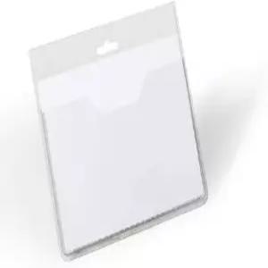 내구성이 뛰어난 방문자 이름 배지 60 x 90mm 투명 20개 팩 true 및 관리에 이상적인 빈 삽입 카드 포함
