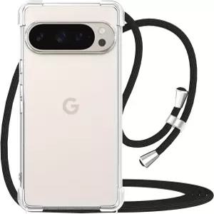 YESPURE for Google Pixel 9 Pro XL 스트랩 케이스 조절 가능한 코드 넥 어깨 크로스바디 클리어 휴대폰