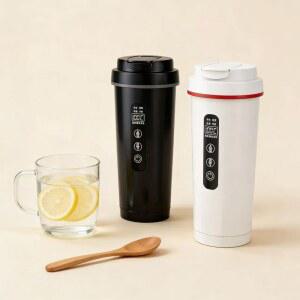 호환 차량용 히팅컵 500ML 12V 24V 겸용 316 스테인리스 스틸 스마트 전기 주전자 보온 보온 물 데우는 보일러