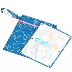 사라 웰스 펌파루 습식 드라이 백 - 방수 포켓 스테이징 매트 및 냉장고 해킹이 포함된 컴팩트 정리함