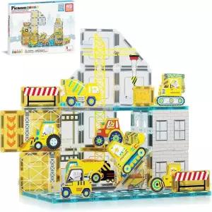 PicassoTiles 마그네틱 타일 빌딩 블록 세트 8개 건설 PTQ11