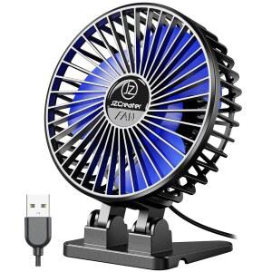 JZCREATER USB 데스크탑 테이블 휴대용 3단 전원 미니 플러그 책상 냉각 선풍기