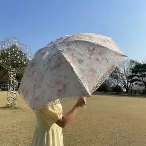 튼튼한 레이스 선물상자포장 양산 엘리자베스핑크 꽃