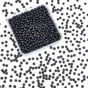 PH 팬더홀 블랙 유리 진주 구슬 귀걸이 팔찌 목걸이 허리 체인 주얼리 제작용 4mm 1000개 구멍