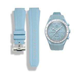 [미국배송] HONTAO 20MM OMEGA X SWATCH MOONSWATCH U2013 부드럽고 편안한 직조 패턴 노갭 디자인 교체 밴드 조인트 시리즈 시계와 호환 가능
