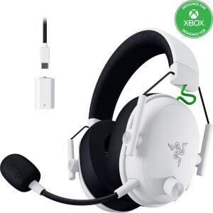 [미국배송] XBOX용 RAZER BLACKSHARK V3 무선 게임 헤드셋: 50MM 드라이버 - 슈퍼 광대역 마이크 2.4GHZ 블루투스 USB PC MAC PS5 닌텐도 스위치 스마트폰에서 작동 긴 배터리 수명 흰색