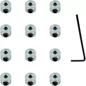 12PCS RC 비행기 착륙 기어 휠 스토퍼 2.1mm 헬리콥터 교체용 스톱 칼라 DIY 모델 장난감 부품