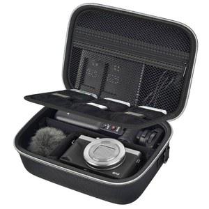 [미국배송] 캐논 G7X MARK III / II SX740 소니 ZV-1 ZV-1F 콘텐츠 제작자용 디지털 카메라 케이스 케이블용 여분의 포켓이 있는 보호 여행용 보관 가방 삼각대 및 마이크(박스 전용)