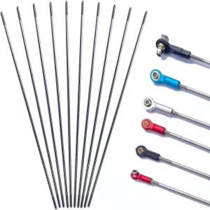 RC 모델 비행기 헬리콥터 보트 카 DIY 부품을 위한 10Pcs M2 9.84 푸시로드 커넥터 304 스테인리스 스틸