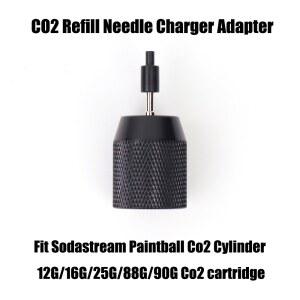 CO2 리필 카트리지 니들 페인트볼 실린더 카트리지 충전기 88G 어댑터 CO2 3/8 CO2 탱크용 24UNF 소다
