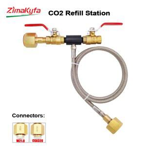 CO2 소다 리필 메이커 어댑터 블루 CO2 호스 커넥터 탄산기 Co2 교환 충전용 탱크 실린더 소다