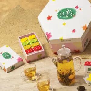 꽃피는녹차+2인 다기세트 카네이션 꽃차 스승의날선물 답례품 사은품 선물세트 선생님선물 어버이날 스승의
