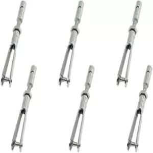 6PCS RC 비행기 U-클립 클램프 금속 클레비스 풀로드 커넥터 커플러 푸시로드 연결 샤프트 포함 헬리콥터