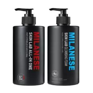 대용량 남성 올인원+클렌징폼 500ml 2개 추천 기능성 미백/주름 스킨로션+에센스 남자 클렌징 화장품 선물
