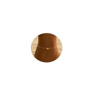 여성용 NONAMOIS 발목 팔찌 금도금 발찌 방수 라운드 비즈 페이퍼클립 헤링본 펄 체인 비치 풋 주얼리