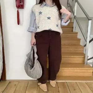 팬츠 청 여성용 배기핏 청바지 앵클 DUCHI1