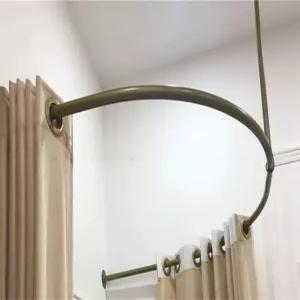 U자형 커튼봉 책상 칸막이 도톰 가림막 프렌치 안방 창문 인테리어 커튼