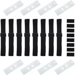 TEENGSE 24PCS 풀 솔라 커버 릴 스트랩 부착 키트 접착 나일론 탭 8개 코드 플레이트 버클 실내 수영장용
