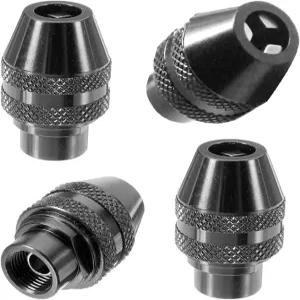 4팩 4486 퀵 체인지 키리스 드릴 척 - 1/32인치 1/8인치 올 메탈 3-Jaw 어댑터 Dremel 395 3000 4000 4300