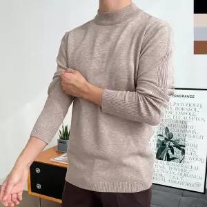 [하프클럽/옷자락]남자 폴라 기본핏 댄디룩 검정 밤색 니트 목티 티셔츠