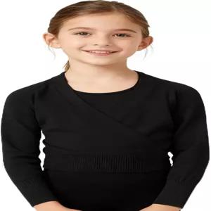 몰단 발레 랩탑 여아용 긴팔 댄스 가디건 허리 셀프 타이