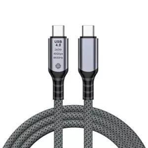 [호환] 8K USB4 유형 C 케이블 40Gbps 240W PD3.1 QC4.0 ForThunderbolt 4 고속 충전 Thunderbolt3 USB C-C