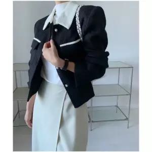타노스여사친 양복 트위드 정장자켓 포켓 칼라 코트 데일리룩 멀티 슬림핏 긴팔 KUK1