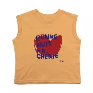 BEACHESAND CREAM KIDS 보넷하트 민소매 티셔츠-머스타드(Bonnet Sleeveless T mustard)118685