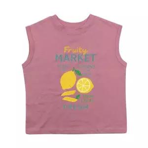 BEACHESAND CREAM KIDS 레몬 민소매 티셔츠-그레이시 핑크(Lemon Sleeveless T grayish pink)118689