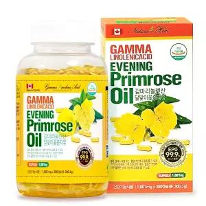 네이처스힐 캐나다직수입 감마리놀렌산 달맞이꽃종자유 (1001mg * 300캡슐) 'Evening Primrose Oil' 300정