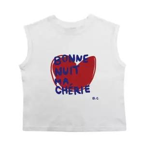 BEACHESAND CREAM KIDS 보넷하트 민소매 티셔츠-화이트(Bonnet Sleeveless T white)118768