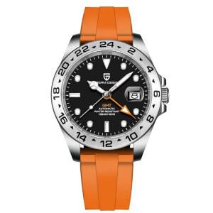 남성용 파가니 디자인 시계 자동 기계식 GMT 42mm 스포츠 방수 스테인리스 스틸 사파이어 유리 손목시계